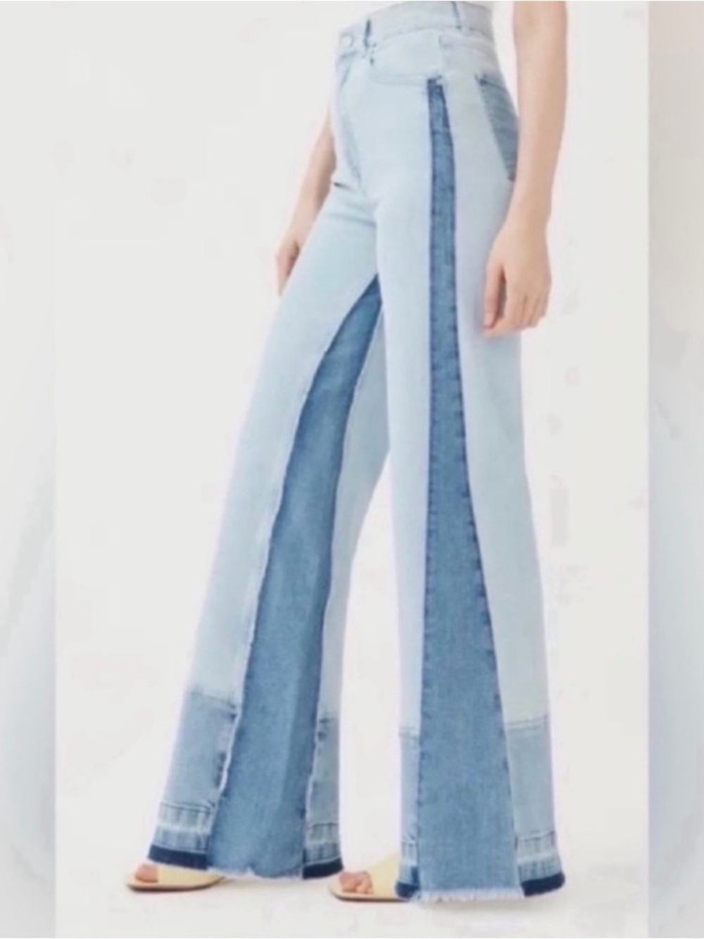 Anthropologie 70’s Patchwork Bohemian Wide Leg Jeans s 31